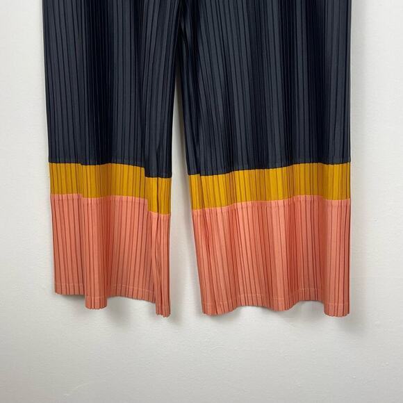 Anthropologie Dolan wide leg trouser black orange elastic waistband size XS - Picture 4 of 5
